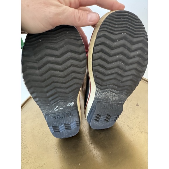 Boys Girls Kids Sorel Winter Boots Leather Thick Warm Size 3 Youth Insulated - Picture 8 of 8